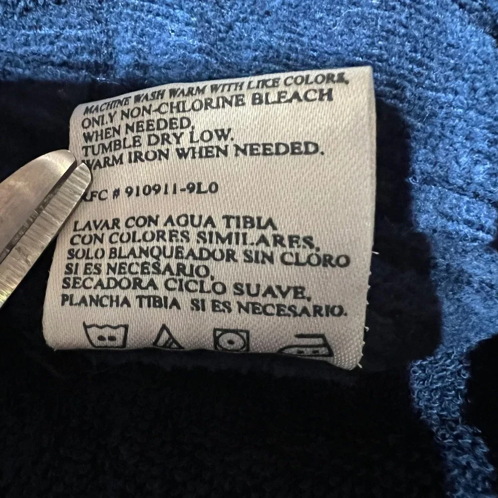 Puritan Mens Navy Blue Corduroy Robe 100% Cotton One Size Fits Most Belt V3330